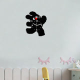 Maxbell Cartoon Cat Shaped Wall Clock Silent for Housewarming Gift Farmhouse Kitchen Black