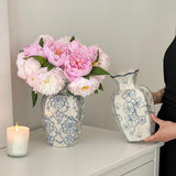 Maxbell Chinese Ceramic Flower Vase Home Decor Plant Holder for Office Wedding Table Begonia 8cmx15cm