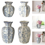 Maxbell Chinese Ceramic Flower Vase Home Decor Plant Holder for Office Wedding Table Begonia 8cmx15cm