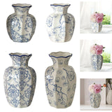 Maxbell Chinese Ceramic Flower Vase Home Decor Plant Holder for Office Wedding Table Begonia 8cmx15cm