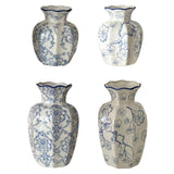 Maxbell Chinese Ceramic Flower Vase Home Decor Plant Holder for Office Wedding Table Begonia 8cmx15cm