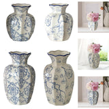 Maxbell Chinese Ceramic Flower Vase Home Decor Plant Holder for Office Wedding Table Begonia 8cmx15cm
