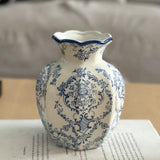 Maxbell Chinese Ceramic Flower Vase Home Decor Plant Holder for Office Wedding Table Begonia 8cmx15cm