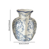 Maxbell Chinese Ceramic Flower Vase Home Decor Plant Holder for Office Wedding Table Begonia 8cmx15cm