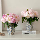 Maxbell Chinese Ceramic Flower Vase Home Decor Plant Holder for Office Wedding Table Begonia 8cmx15cm