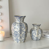 Maxbell Chinese Ceramic Flower Vase Home Decor Plant Holder for Office Wedding Table Begonia 8cmx15cm