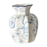 Maxbell Chinese Ceramic Flower Vase Home Decor Plant Holder for Office Wedding Table Plum Bossom 8cmx15cm