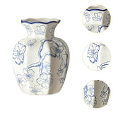 Maxbell Chinese Ceramic Flower Vase Home Decor Plant Holder for Office Wedding Table Plum Bossom 8cmx15cm