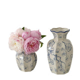 Maxbell Chinese Ceramic Flower Vase Home Decor Plant Holder for Office Wedding Table Plum Bossom 8cmx15cm