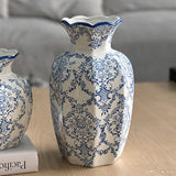 Maxbell Chinese Ceramic Flower Vase Home Decor Plant Holder for Office Wedding Table Begonia 10cmx24cm