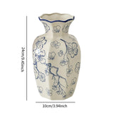 Maxbell Chinese Ceramic Flower Vase Home Decor Plant Holder for Office Wedding Table PlumBossom 10cmx24cm