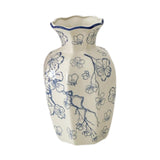 Maxbell Chinese Ceramic Flower Vase Home Decor Plant Holder for Office Wedding Table PlumBossom 10cmx24cm