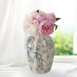 Maxbell Chinese Ceramic Flower Vase Home Decor Plant Holder for Office Wedding Table PlumBossom 10cmx24cm
