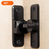 Maxbell Zinc Alloy Door Lock Lathch Door Latch Lock for Bedroom Home Security Garden Black