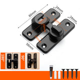 Maxbell Zinc Alloy Door Lock Lathch Door Latch Lock for Bedroom Home Security Garden Black