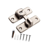 Maxbell Zinc Alloy Door Lock Lathch Door Latch Lock for Bedroom Home Security Garden Silver