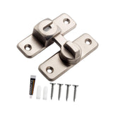 Maxbell Zinc Alloy Door Lock Lathch Door Latch Lock for Bedroom Home Security Garden Silver