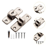 Maxbell Zinc Alloy Door Lock Lathch Door Latch Lock for Bedroom Home Security Garden Silver