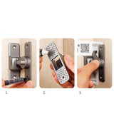 Maxbell Zinc Alloy Door Lock Lathch Door Latch Lock for Bedroom Home Security Garden Grey