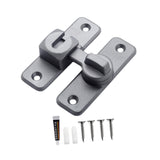Maxbell Zinc Alloy Door Lock Lathch Door Latch Lock for Bedroom Home Security Garden Grey