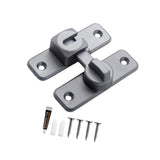 Maxbell Zinc Alloy Door Lock Lathch Door Latch Lock for Bedroom Home Security Garden Grey