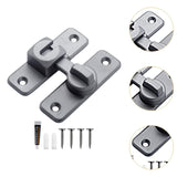 Maxbell Zinc Alloy Door Lock Lathch Door Latch Lock for Bedroom Home Security Garden Grey