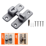 Maxbell Zinc Alloy Door Lock Lathch Door Latch Lock for Bedroom Home Security Garden Grey