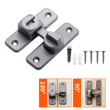 Maxbell Zinc Alloy Door Lock Lathch Door Latch Lock for Bedroom Home Security Garden Grey