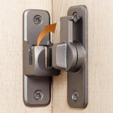 Maxbell Zinc Alloy Door Lock Lathch Door Latch Lock for Bedroom Home Security Garden Grey