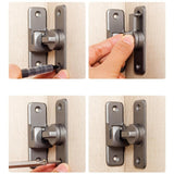 Maxbell Zinc Alloy Door Lock Lathch Door Latch Lock for Bedroom Home Security Garden Grey