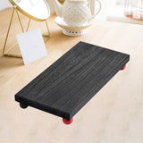 Maxbell Wooden Cosmetic Stand Sturdy Pedestal Stand for Dresser Countertop Dormitory Large Black