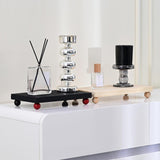 Maxbell Wooden Cosmetic Stand Sturdy Pedestal Stand for Dresser Countertop Dormitory Large Black
