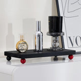 Maxbell Wooden Cosmetic Stand Sturdy Pedestal Stand for Dresser Countertop Dormitory Large Black