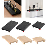 Maxbell Wooden Cosmetic Stand Sturdy Pedestal Stand for Dresser Countertop Dormitory Large Black