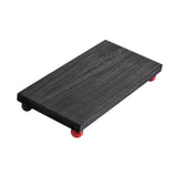 Maxbell Wooden Cosmetic Stand Sturdy Pedestal Stand for Dresser Countertop Dormitory Large Black