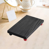 Maxbell Wooden Cosmetic Stand Sturdy Pedestal Stand for Dresser Countertop Dormitory Medium Black