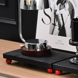 Maxbell Wooden Cosmetic Stand Sturdy Pedestal Stand for Dresser Countertop Dormitory Medium Black