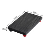 Maxbell Wooden Cosmetic Stand Sturdy Pedestal Stand for Dresser Countertop Dormitory Medium Black