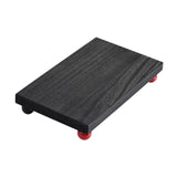 Maxbell Wooden Cosmetic Stand Sturdy Pedestal Stand for Dresser Countertop Dormitory Medium Black