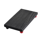 Maxbell Wooden Cosmetic Stand Sturdy Pedestal Stand for Dresser Countertop Dormitory Medium Black