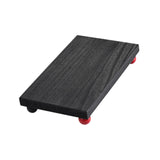 Maxbell Wooden Cosmetic Stand Sturdy Pedestal Stand for Dresser Countertop Dormitory Medium Black