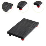 Maxbell Wooden Cosmetic Stand Sturdy Pedestal Stand for Dresser Countertop Dormitory Medium Black