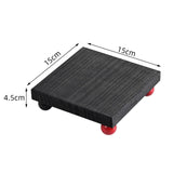 Maxbell Wooden Cosmetic Stand Sturdy Pedestal Stand for Dresser Countertop Dormitory Small Black