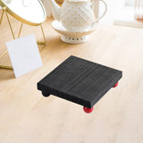 Maxbell Wooden Cosmetic Stand Sturdy Pedestal Stand for Dresser Countertop Dormitory Small Black