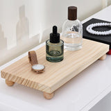 Maxbell Wooden Cosmetic Stand Sturdy Pedestal Stand for Dresser Countertop Dormitory Large Wood