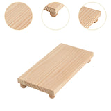 Maxbell Wooden Cosmetic Stand Sturdy Pedestal Stand for Dresser Countertop Dormitory Large Wood