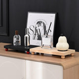 Maxbell Wooden Cosmetic Stand Sturdy Pedestal Stand for Dresser Countertop Dormitory Large Wood