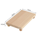 Maxbell Wooden Cosmetic Stand Sturdy Pedestal Stand for Dresser Countertop Dormitory Medium Wood