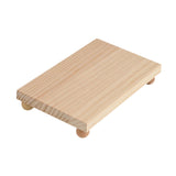 Maxbell Wooden Cosmetic Stand Sturdy Pedestal Stand for Dresser Countertop Dormitory Medium Wood