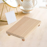 Maxbell Wooden Cosmetic Stand Sturdy Pedestal Stand for Dresser Countertop Dormitory Medium Wood